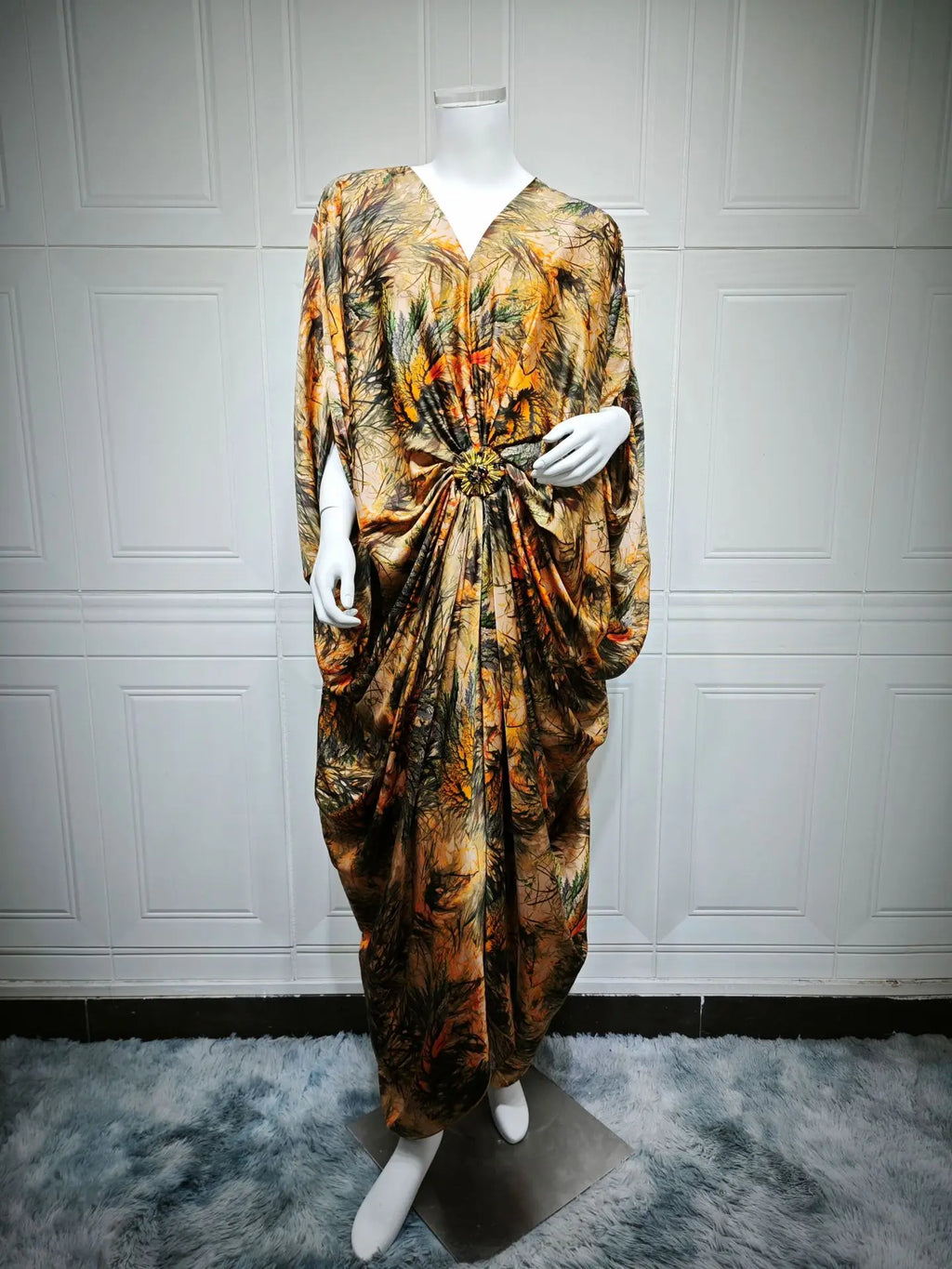 Eid Women Dress Muslim Abaya Print V Neck Party Jalabiya Ramadan Long Dresses Abayas Vestidos Largos Kaftan Arab Long Robe 2025