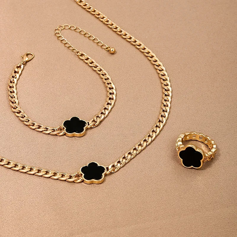 3Pcs/Set of Wedding Season Women's Claw Chain Series Earrings Necklaces Bracelets Jewelry Sets  Banquet and Holiday Jewerly Gift