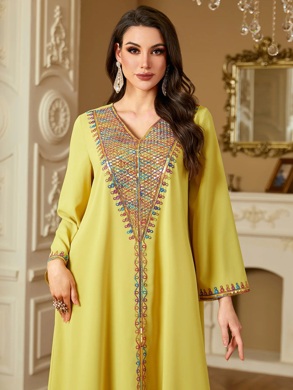 Eid Dress for Women Abaya Embroidery Party Long Dresses Muslim Caftan Robe Jalabiya Ramadan  Dubai Kaftan 2025 Vestidos Largos