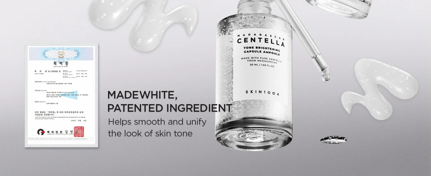 SKIN1004 Madagascar Centella Tone Brightening Capsule Ampoule Korean Hydrating Face Serum for Unevne Skin Tone Korean Skin Care