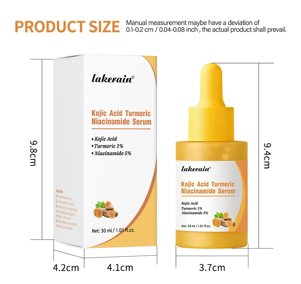 Kojic Acid Turmeric Serum Niacinamide Glow Capsules Brightening Hydration Balancing Skin Barrier Soothing Troubled Facial Care