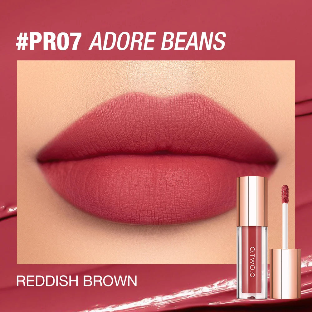 O.TWO.O Lipstick Lip Tint Matte 24H Stay Color-Locking Ultra-Lasting  Waterproof Transfer-Proof Glossy Satin Lip Glaze Makeup